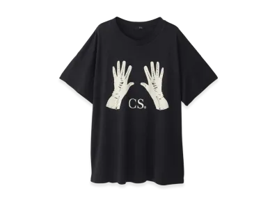 HYSTERIC GLAMOUR Leather Gloves Oversized T-Shirt "Black"