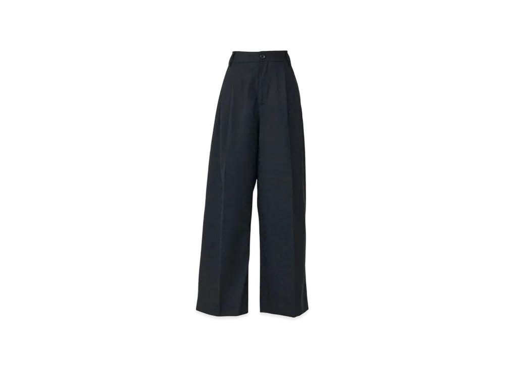 HYSTERIC GLAMOUR Lip Leo Pattern Jacquard 2 Tuck Wide Pants "Black/Multicolor"