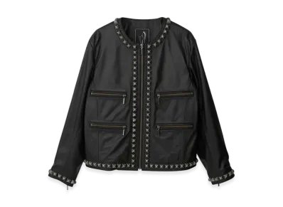 HYSTERIC GLAMOUR Studded Lamb Leather Jacket "Black"