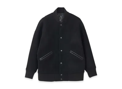 HYSTERIC GLAMOUR Bloody Cream Sequin Embroidery Oversized Stadium Jacket "Black"