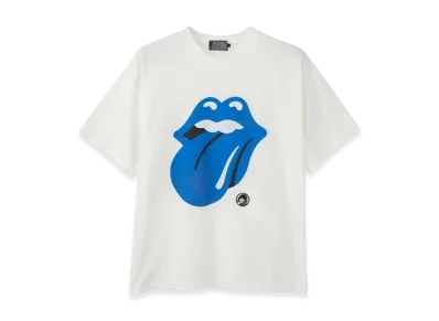 HYSTERIC GLAMOUR x The Rolling Stones Circle Head Blue Tongue T-Shirt "White"