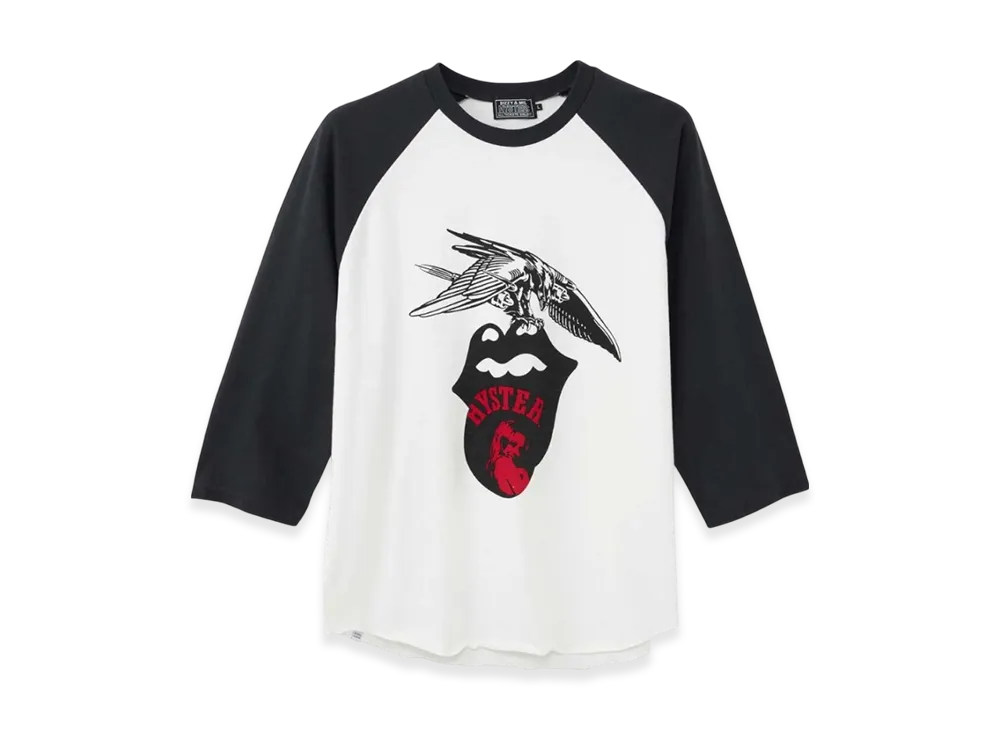 HYSTERIC GLAMOUR x The Rolling Stones 1975 Three Quarter Sleeve T-Shirt "Black"