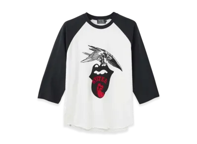 HYSTERIC GLAMOUR x The Rolling Stones 1975 Three Quarter Sleeve T-Shirt "Black"