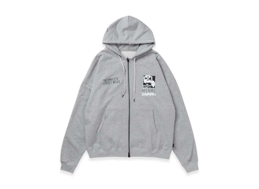 HYSTERIC GLAMOUR x Genzai Zip Hoodie "Gray"