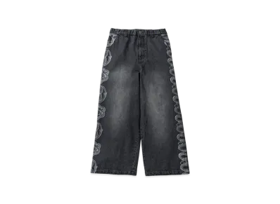 HYSTERIC GLAMOUR x Genzai Snake Baggy Denim Pants "Black"