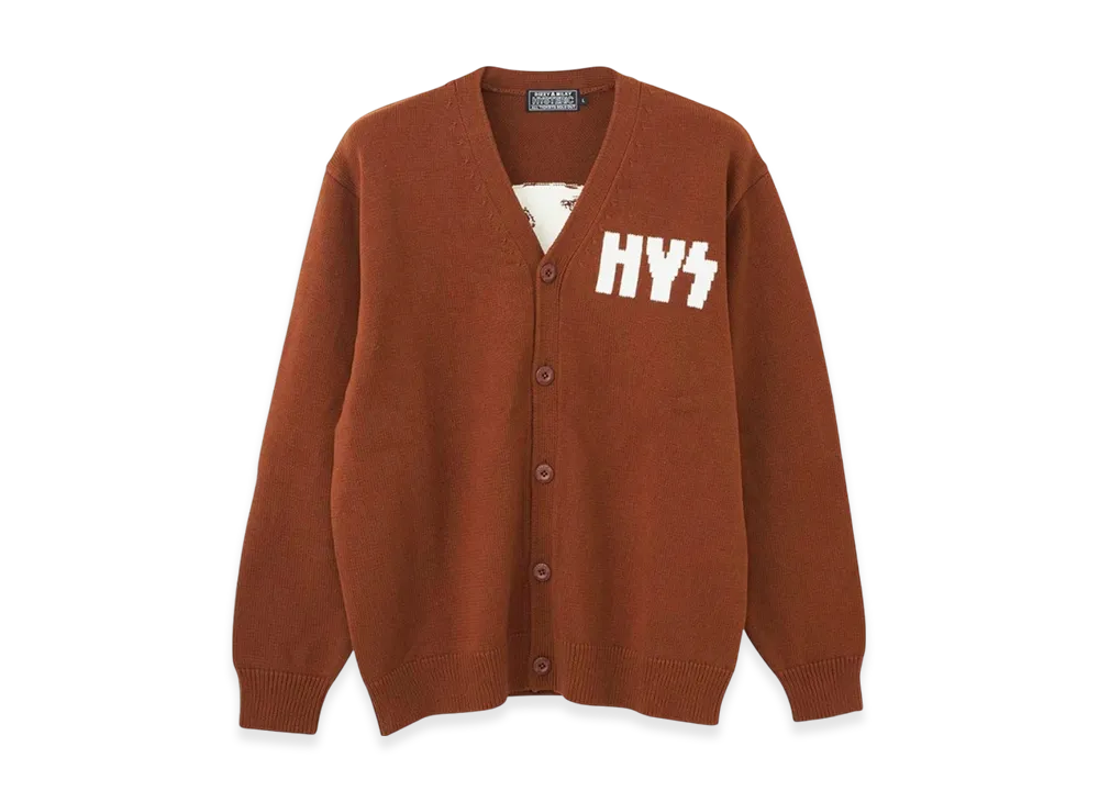 HYSTERIC GLAMOUR Steel Knit Cardigan "Brown"