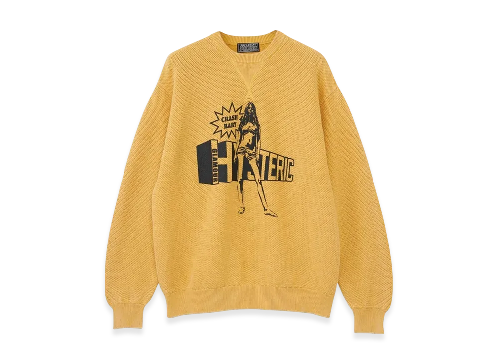 HYSTERIC GLAMOUR Crash Baby Sweater "Yellow"