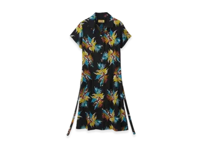 HYSTERIC GLAMOUR Tropic Ladyland Pattern Aloha Dress "Black"