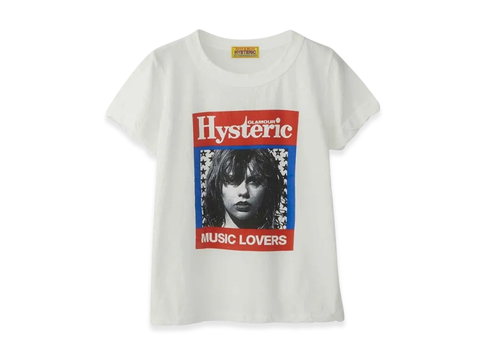HYSTERIC GLAMOUR HG Music Magazine T-Shirt "White"