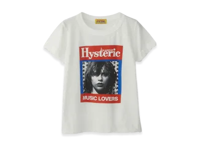 HYSTERIC GLAMOUR HG Music Magazine T-Shirt "White"