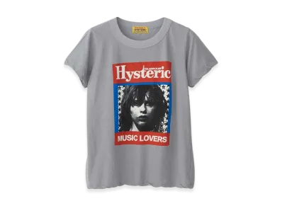 HYSTERIC GLAMOUR HG Music Magazine T-Shirt "Gray"