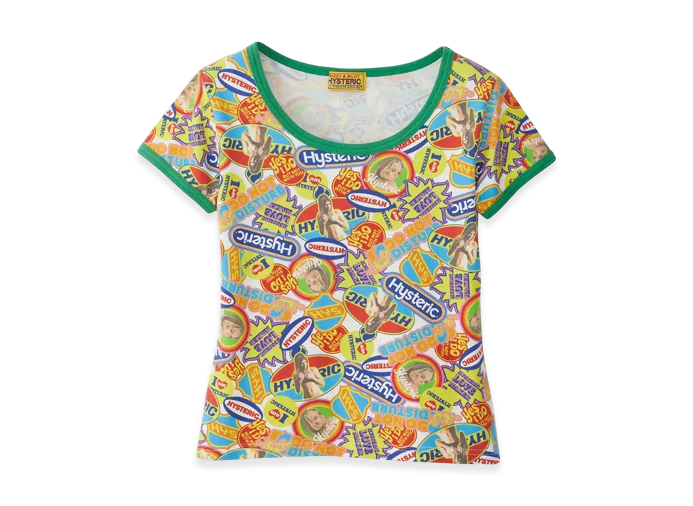 HYSTERIC GLAMOUR Typical Hysteric Patterned Mini T-Shirt "Multi"