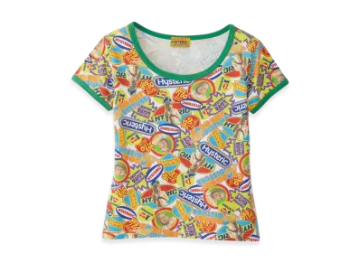 HYSTERIC GLAMOUR Typical Hysteric Patterned Mini T-Shirt "Multi"
