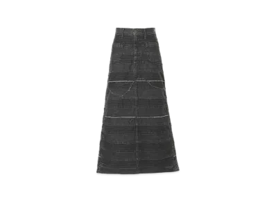 HYSTERIC GLAMOUR Scratched Long Denim Skirt "Black"