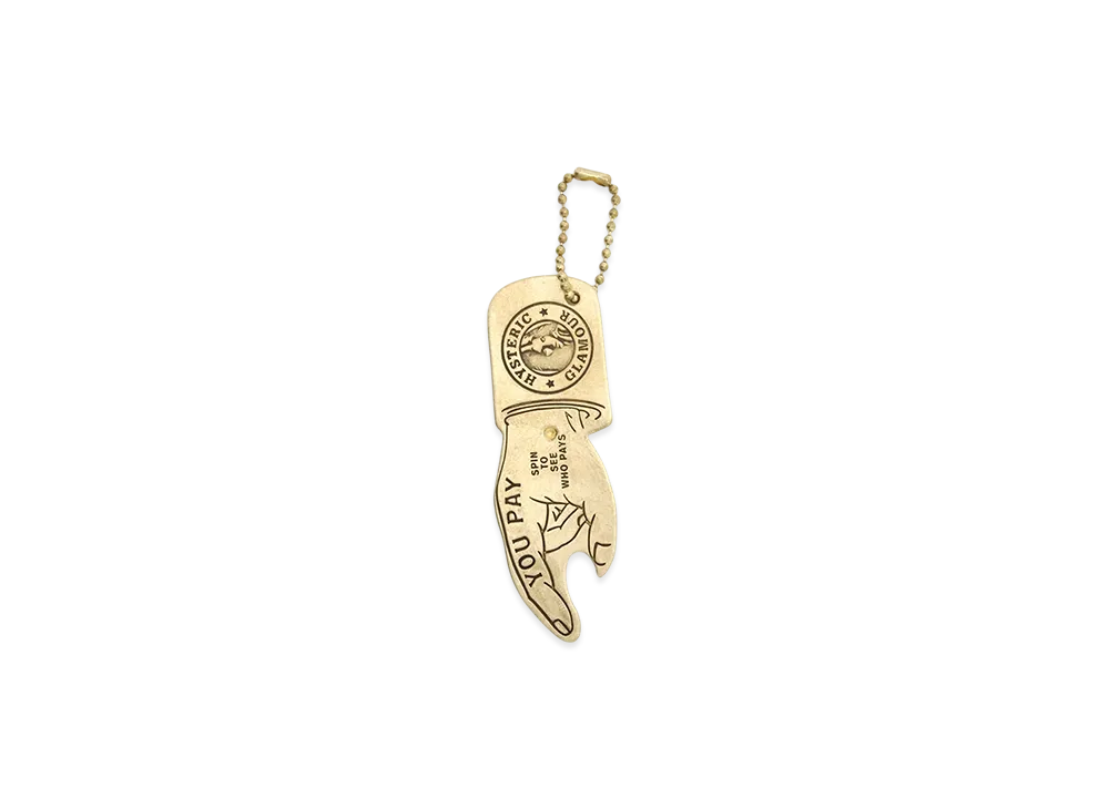 HYSTERIC GLAMOUR You Pay Keychain "Gold"