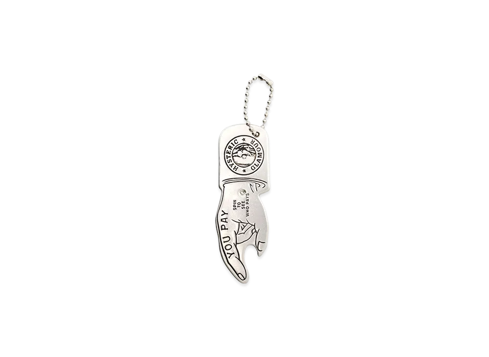 HYSTERIC GLAMOUR You Pay Keychain "Silver"