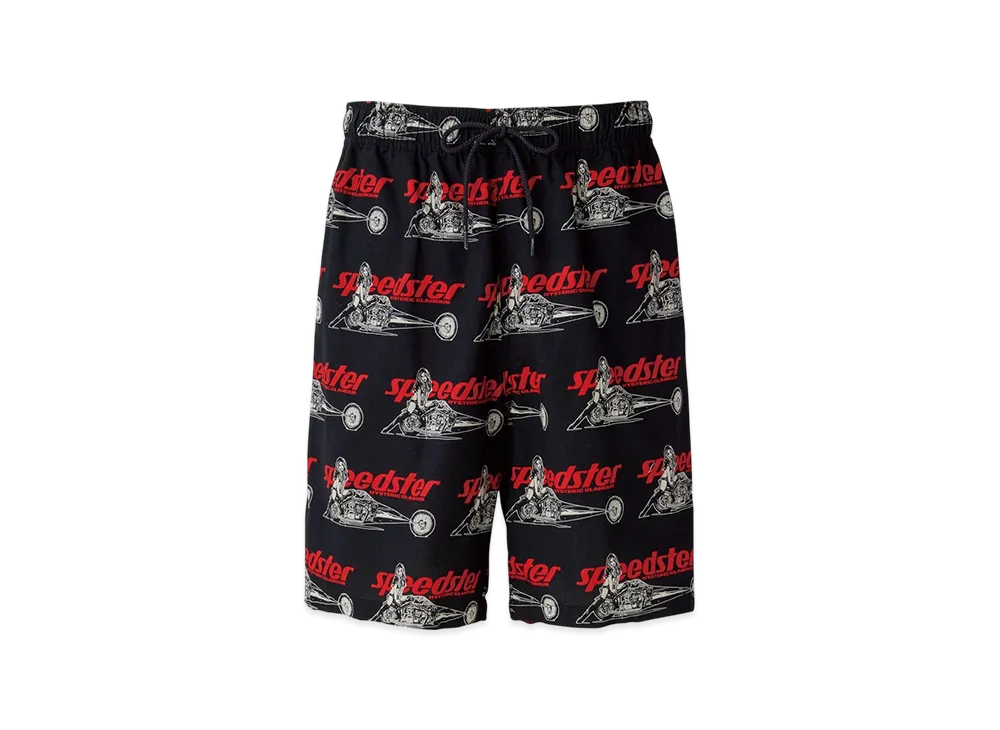 HYSTERIC GLAMOUR Speedster Remix Pattern Easy Shorts "Black"
