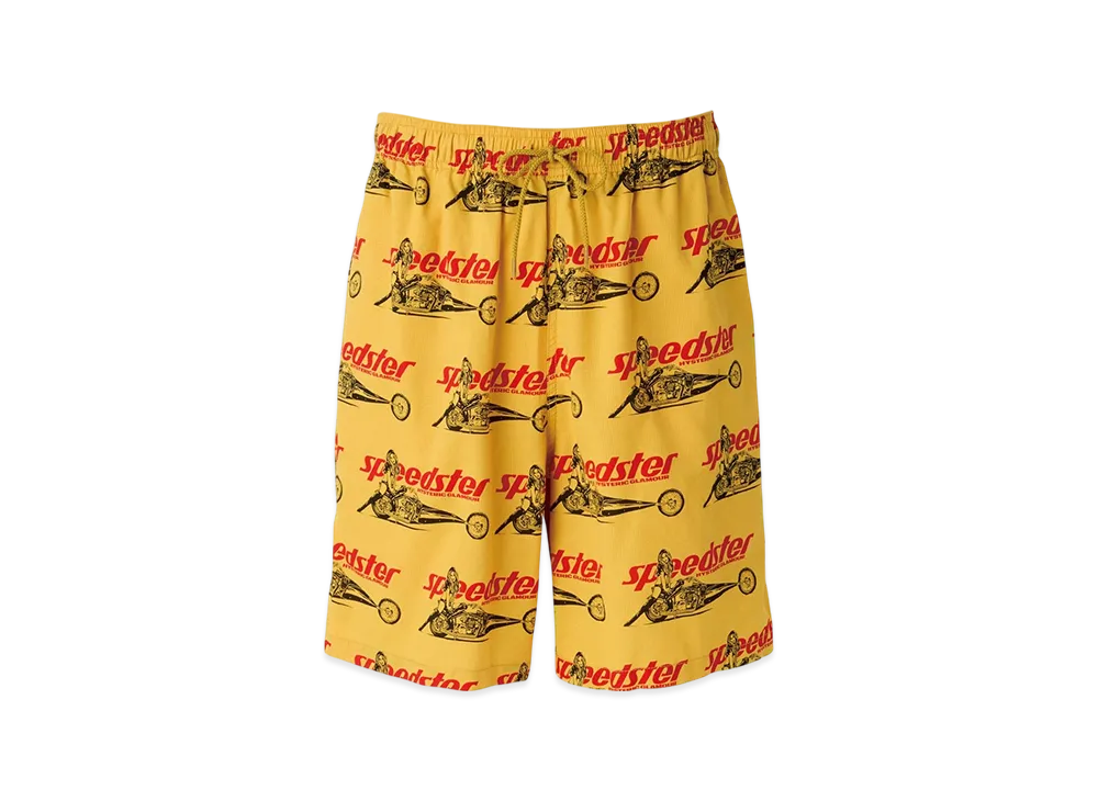 HYSTERIC GLAMOUR Speedster Remix Pattern Easy Shorts "Yellow"