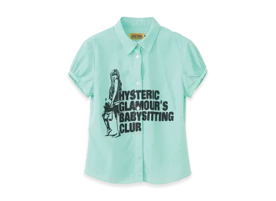 HYSTERIC GLAMOUR Babysitting Club Compact Shirt "Green"