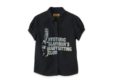 HYSTERIC GLAMOUR Babysitting Club Compact Shirt "Black"