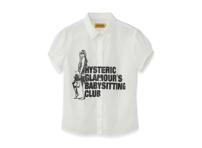 HYSTERIC GLAMOUR Babysitting Club Compact Shirt "White"