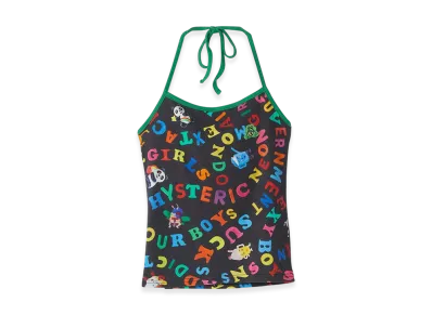 HYSTERIC GLAMOUR SNS Addiction Pattern Halter Neck "Black"