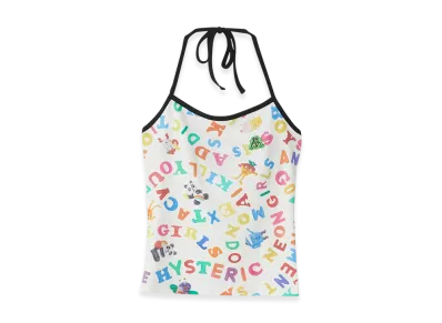 HYSTERIC GLAMOUR SNS Addiction Pattern Halter Neck "White"