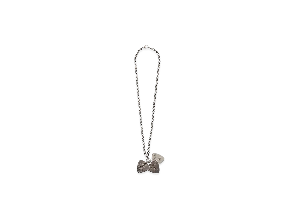 HYSTERIC GLAMOUR Woman On Skull Pick Necklace "Silver"