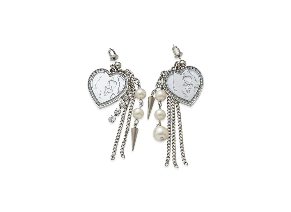HYSTERIC GLAMOUR Hysteric Woman Pearl Stud Earrings "Silver"