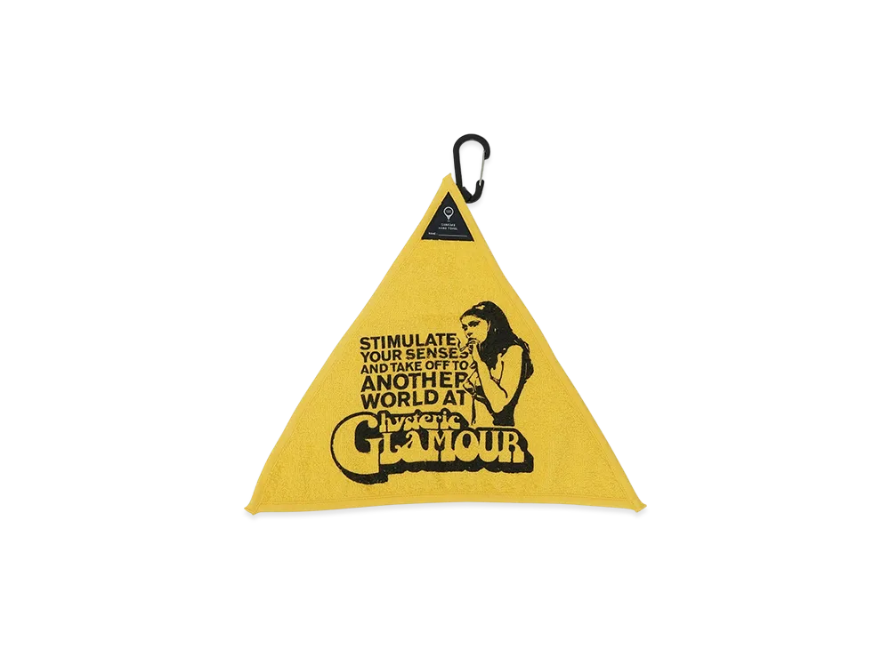 HYSTERIC GLAMOUR Smorking Girl Triangle Towel "Yellow"
