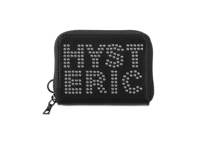 HYSTERIC GLAMOUR Logo Stud Round Zip Mini Wallet "Black"