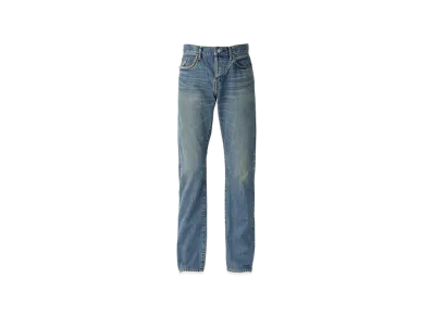 HYSTERIC GLAMOUR Hys SP Processed Slim Straight Denim Pants "Light Indigo Blue"