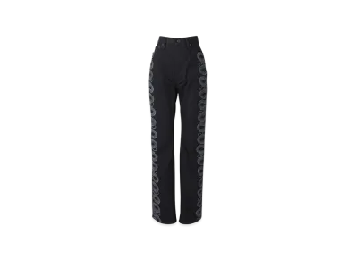 HYSTERIC GLAMOUR Snake Loop Pattern Denim Flare Pants "Black"