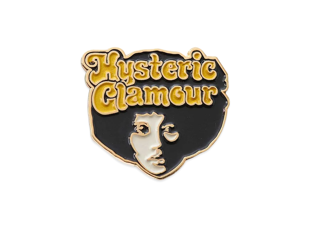 HYSTERIC GLAMOUR Afro Girl Pin Badge "Gold"