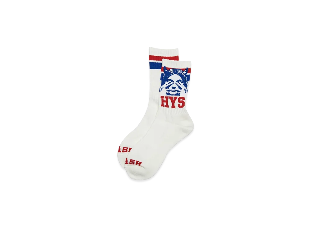 HYSTERIC GLAMOUR See No Evil Sports Socks "White"