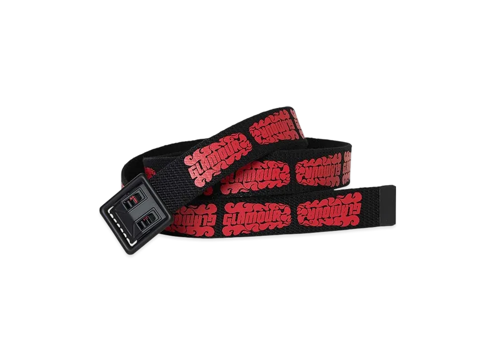 HYSTERIC GLAMOUR Flame Logo Tape Belt "Black"