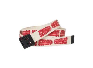 HYSTERIC GLAMOUR Flame Logo Tape Belt "White"