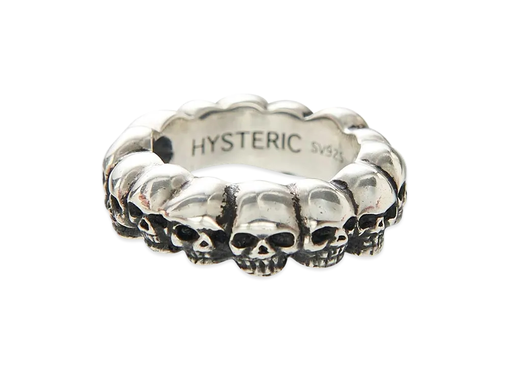 HYSTERIC GLAMOUR Skull Ring Sizes 9-13 "Silver"
