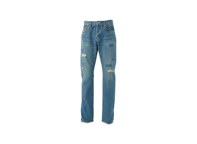 HYSTERIC GLAMOUR Square Window Remake Slim Straight Denim Pants "Light Indigo Blue"
