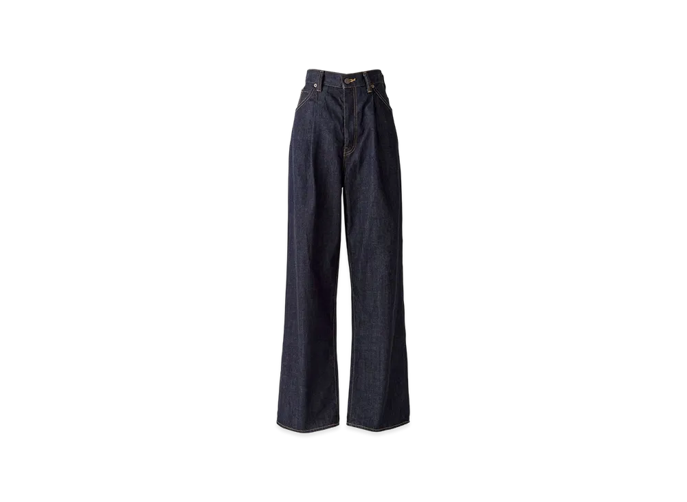 HYSTERIC GLAMOUR 1-Pleat Wide Denim Pants "Light Indigo Blue"