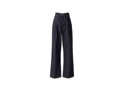HYSTERIC GLAMOUR 1-Pleat Wide Denim Pants "Light Indigo Blue"