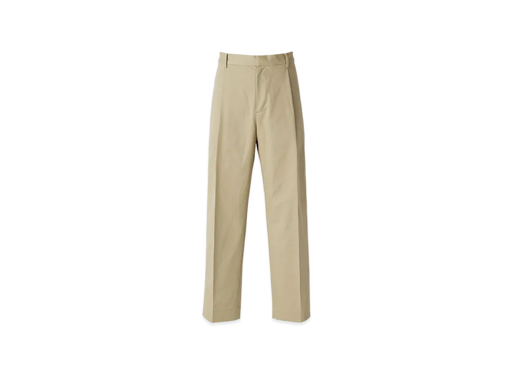 HYSTERIC GLAMOUR 1-Tuck Wide Chino Pants "Beige"