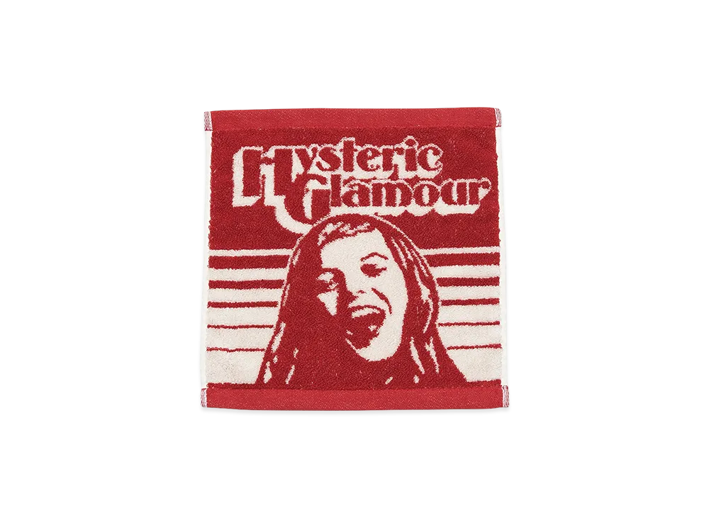 HYSTERIC GLAMOUR Make Me Smile Towel Handkerchief "Red"