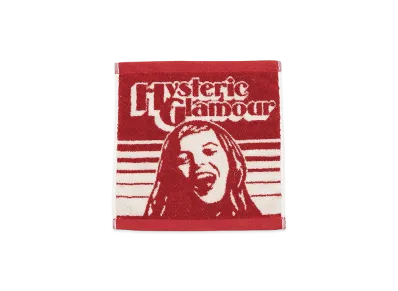 HYSTERIC GLAMOUR Make Me Smile Towel Handkerchief "Red"