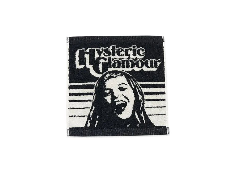 HYSTERIC GLAMOUR Make Me Smile Towel Handkerchief "Black"