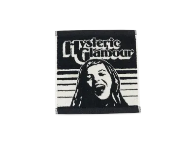 HYSTERIC GLAMOUR Make Me Smile Towel Handkerchief "Black"