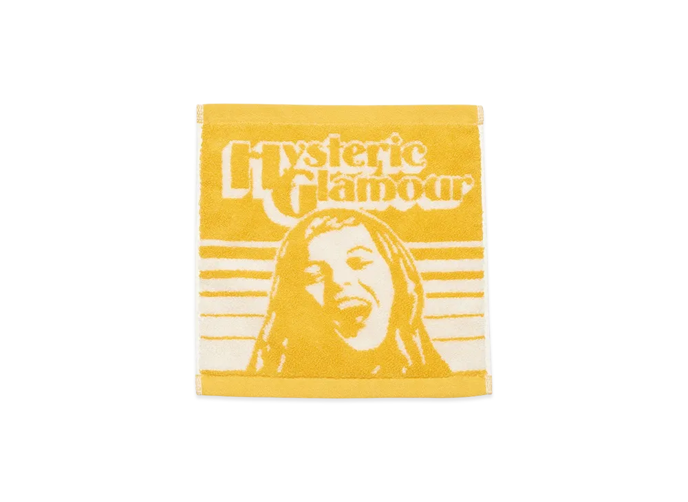 HYSTERIC GLAMOUR Make Me Smile Towel Handkerchief "Yellow"