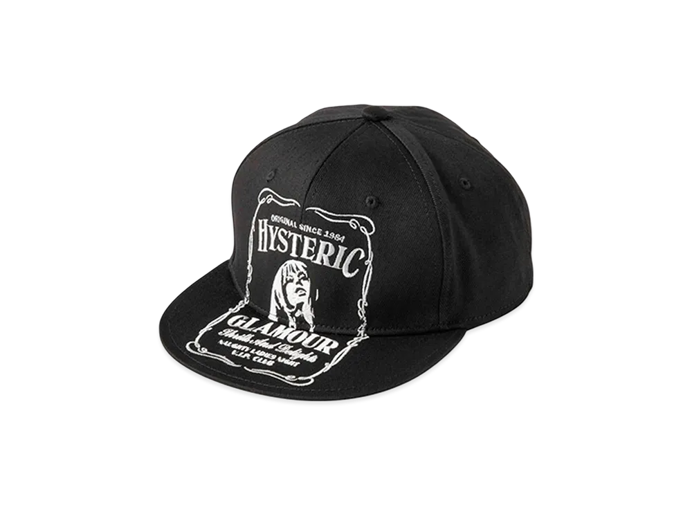 HYSTERIC GLAMOUR Hys Whisky Embroidered Cap "Black"