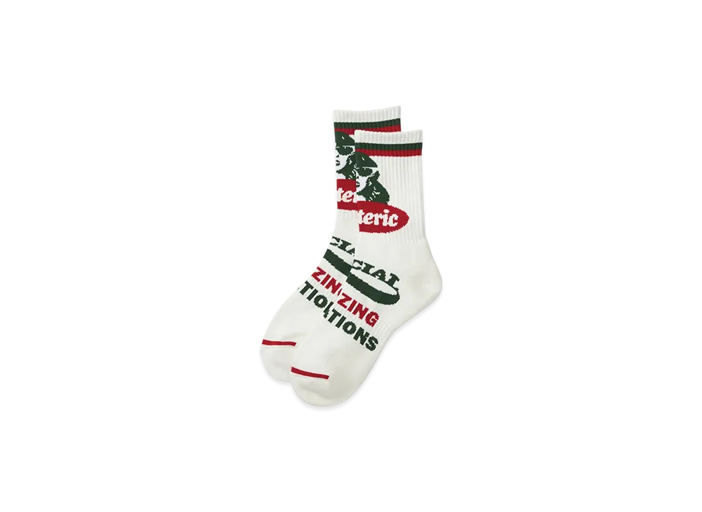HYSTERIC GLAMOUR Amazing Vibrations Sports Socks "White"