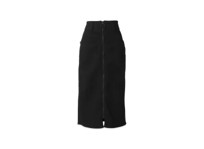 HYSTERIC GLAMOUR Front Zip Tight Denim Skirt "Black"